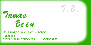 tamas bein business card